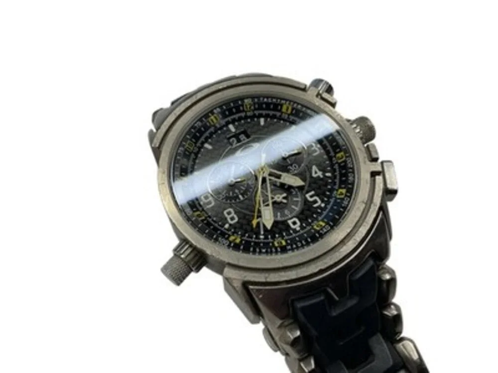 Oakley 12 Gauge Titanium Carbon Fiber w/Carbon Fiber Yellow Dial Watch